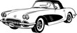 1960 Corvette Vector Illustration