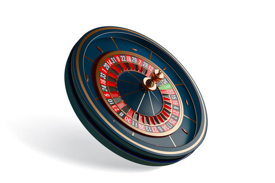 luxury casino roulette wheel isolated on white background. 3d realistic vector illustration. online 