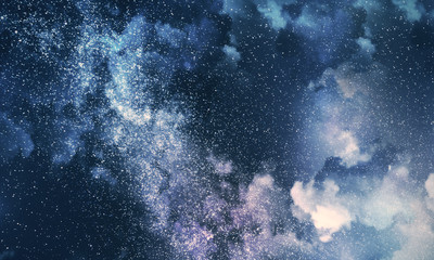 Wall Mural - cloudy night sky background