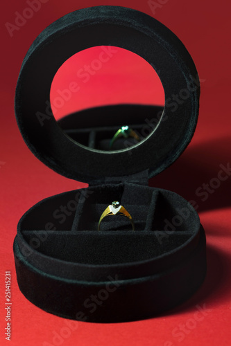 Ein Ring Fur Eine Dame In Einer Schmuck Schatulle Aus Samt