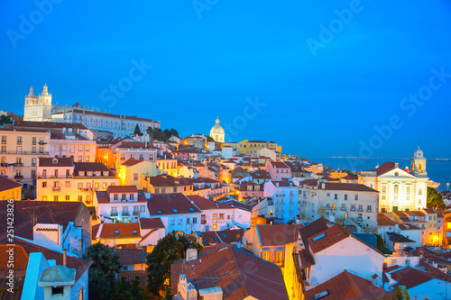 Skyline Lisbon Old Town  Portugal