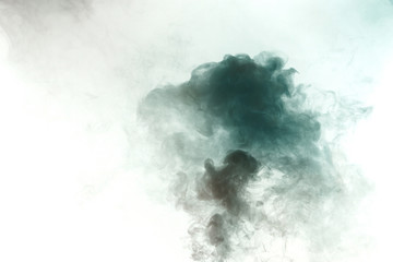 Wall Mural - Colorful smoke on white background