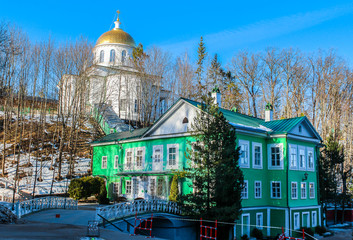 Wall Mural - House of Monastery Vicar and St. Michael's Cathedral of the Pskov-Caves Holy Dormition Monastery. Pechory, 