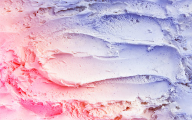 Wall Mural - Top view of vanilla ice cream surface. Duotone