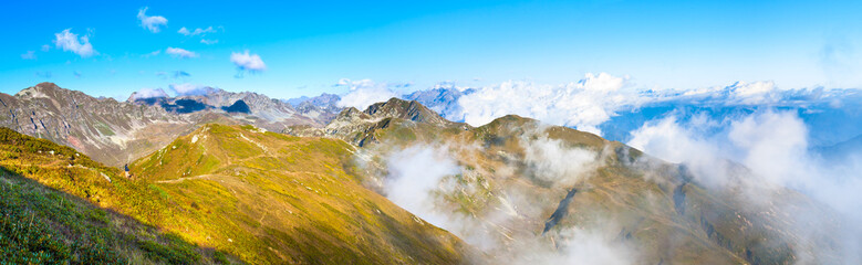 Wall Mural - panorama of mountain top landscape