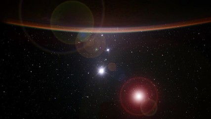 Wall Mural - Space alignement of solar system planets moon venus jupiter and earth. Contains public domain image by Nasa