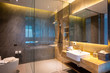 luxury wide bathroom in hotel