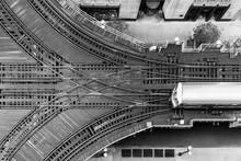 Chicago Train And Switch Viewed From The Top