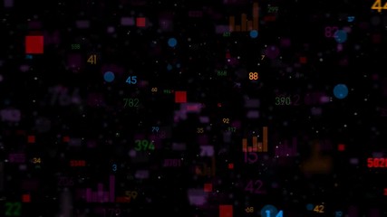 Wall Mural - Blinking Lights Board Circle Loop Background. Golden version
