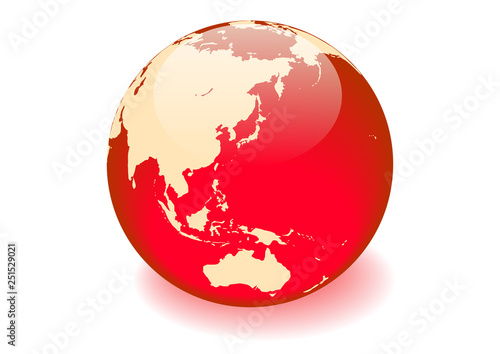 白い背景と赤い地球と影 ベクターイラスト Stock Vector Adobe Stock 白い背景と赤い地球と影 ベクターイラスト Stock Vector Adobe Stock