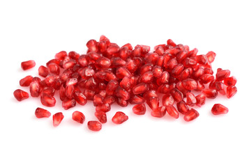 Wall Mural - Pomegranate seeds isolated on white background