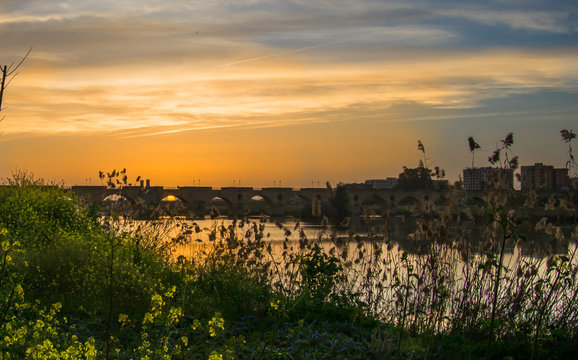 Bonito atardecer en Badajoz