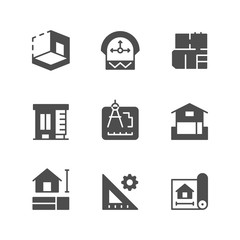 Poster - Set icons of architectural