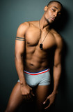 Fototapeta Londyn - young black masculine man