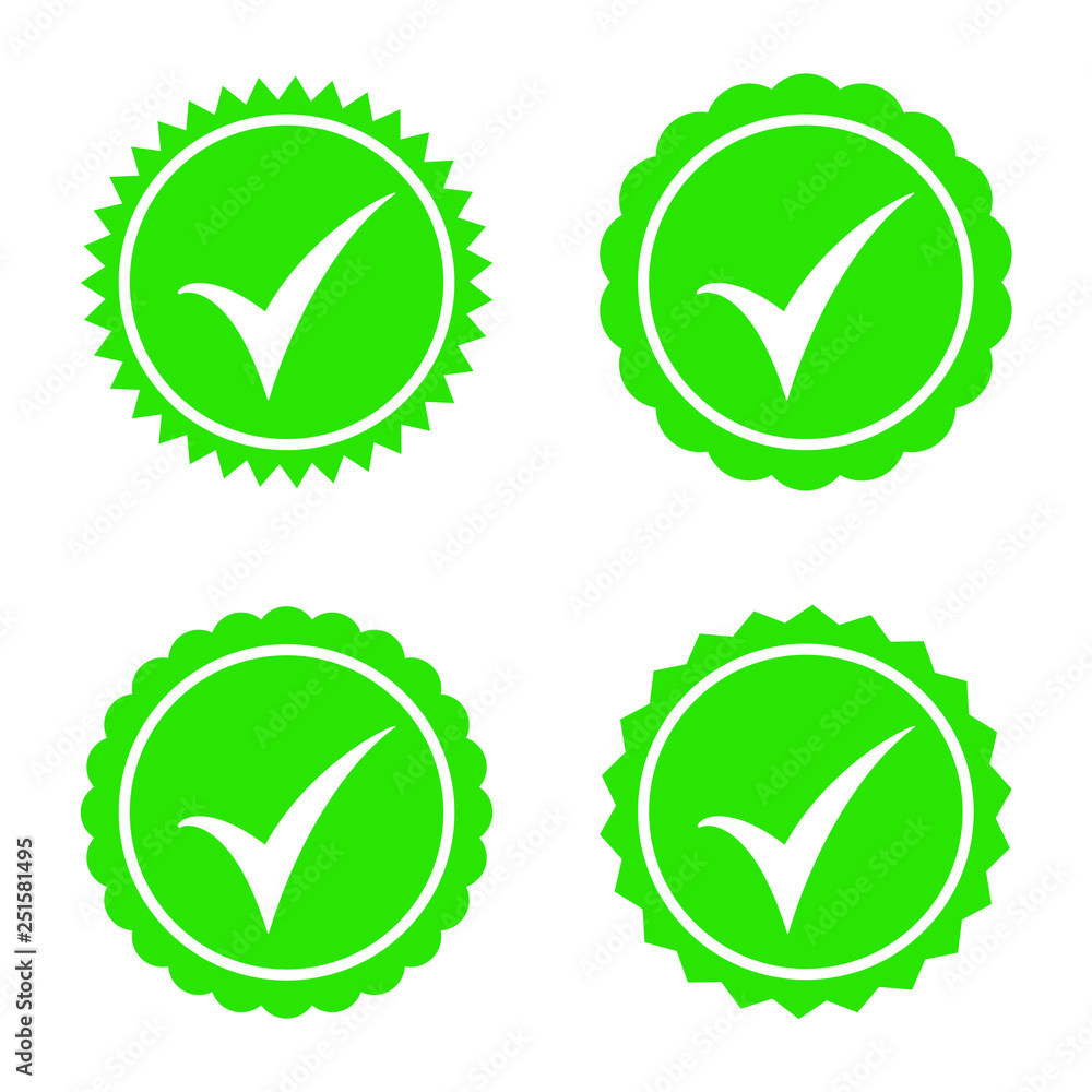 Validado Vector de Stock Approved icon. Profile Verification. Accept badge ...