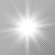 © NAUM - White glowing light. Beautiful star Light from the rays. A sun with highlights. A bright beautiful star. A sun light