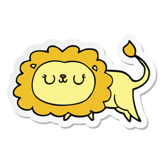 sticker of a cartoon lion