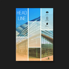 Wall Mural -     Business Flyer or Cover Design with Urban Theme - Design Template 