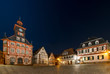 Das alte Rathaus und der Marktplatz in Heppenheim an der Bergstraße in Hessen, Deutschland 