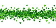 vector paper green shamrocks on white background