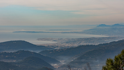 Canvas Print - View of the French Riviera from a height of 1000 meters