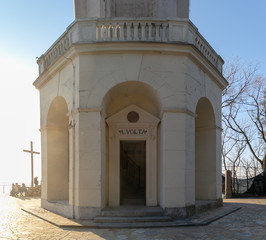 Wall Mural - Entrance of the Faro Voltiano (Volta Lighthouse) in Brunate, Como. Italy, near Milan