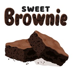 vector chocolate brownies