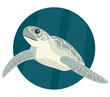 Meeresschildkröte Flat Design Icon