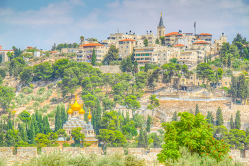 Wall Mural - Church of Mary Magdalene in Jerusalem, Israel