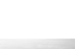 © New Africa - Empty wooden surface against white background. Mockup for design