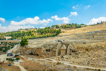 Wall Mural - Tombs of the prophets situated on mount of olives in Jerusalem, Israel