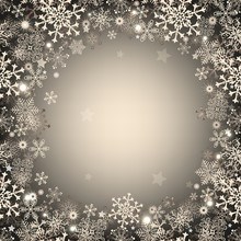 Silvery Christmas Frame