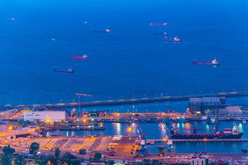 Wall Mural - Sunset view of Haifa, Israel