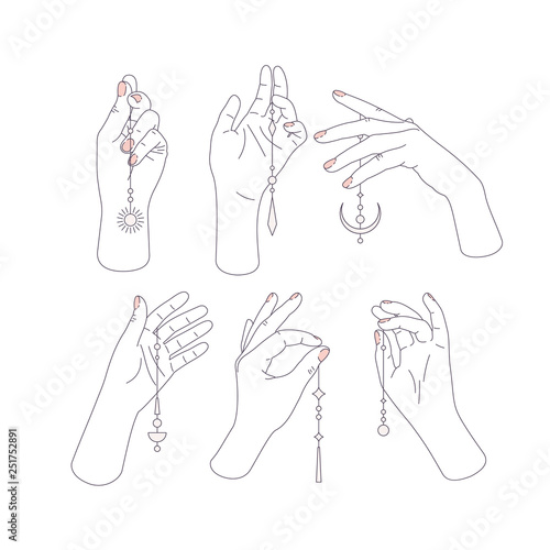 Woman Hand Set Holding Minimalist Jewelry Shopping Handmade Jewelry Shop Feminine Illustration Vector Illustration Buy This Stock Vector And Explore Similar Vectors At Adobe Stock Adobe Stock