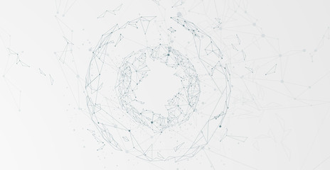 Wall Mural - Abstract tech background. Futuristic technology interface