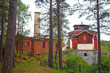 View at buildings of old silvermine in Sala, Sweden