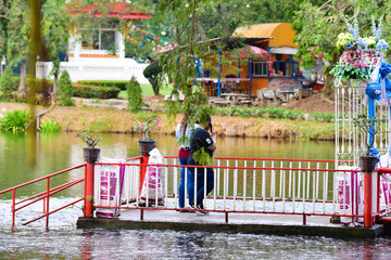 Chai nat Thailand December 26 2019 see birds at Chai NAT Bird Park is a place of chainat province. Bird cage is the biggest in Asia, covering an area of 26 hectares and contains various species birds.