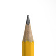 yellow pencil tip close up isolated on white background with clipping path.