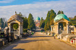 Zagreb, Croatia - December 30th 2018. The historic Mirogoj Cemetery in the Croatian capital Zagreb
