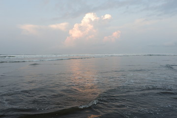 blue sky on the beach