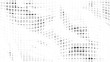 © svitlananiko - Halftone gradient pattern. Abstract halftone dots background. Monochrome dots pattern. Grunge texture. Pop Art, Comic small dots. Wave twisted dots. Design for presentation, report, flyer, cover, card