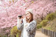 © tonefotografia - Attractive woman is enjoying  with  Cherry Blossom in Matsuda , Japan