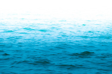 Wall Mural - Blue sea Ocean And Blue Sky Background Blur