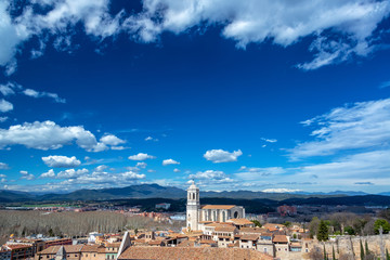 Wall Mural - Cathedral and Cityscape in Girona, Spain