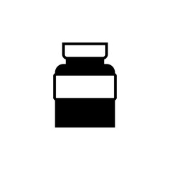 Sticker - Pills bottle icon vector. Pills bottle vector design. sign design. flat style. Vector EPS 10