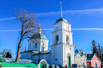 Wall Mural - Church of Forty Martyrs of Sebaste. Pechory, Russia