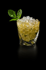 Wall Mural - Mint Julep over black