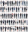 © ASDF - collage of young business people standing in a row.