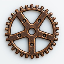 Old Gear / Cog On A White Background