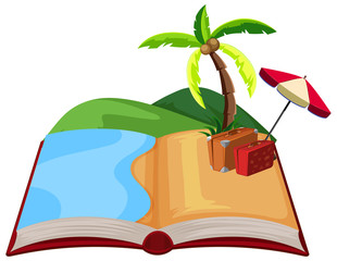 Wall Mural - an isolated book on white background